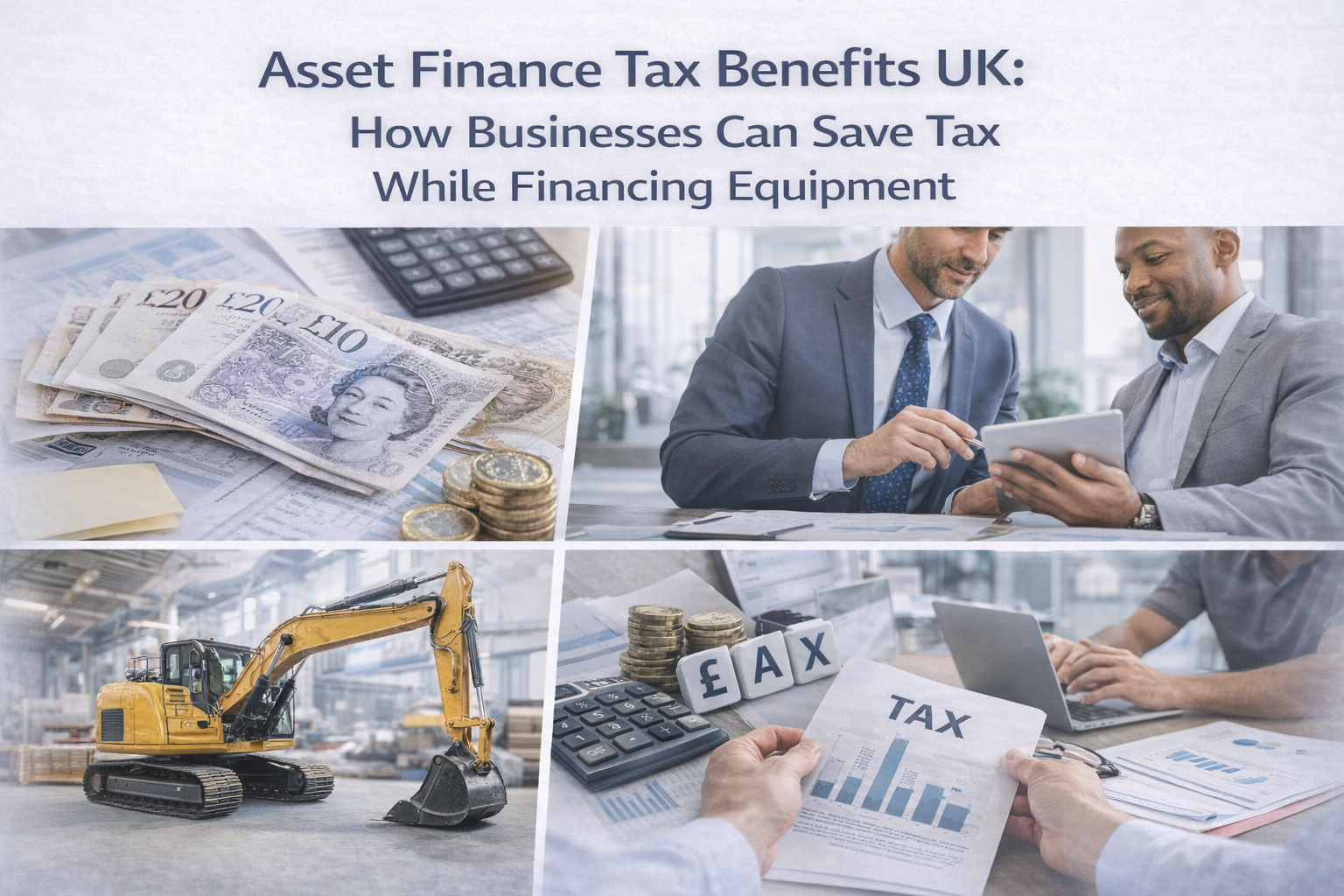Asset Finance Tax Benefits UK: How Businesses Can Save Tax While Financing Equipment